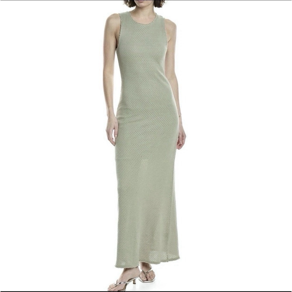 NEW RAG & BONE GREEN KNIT MAXI DRESS L